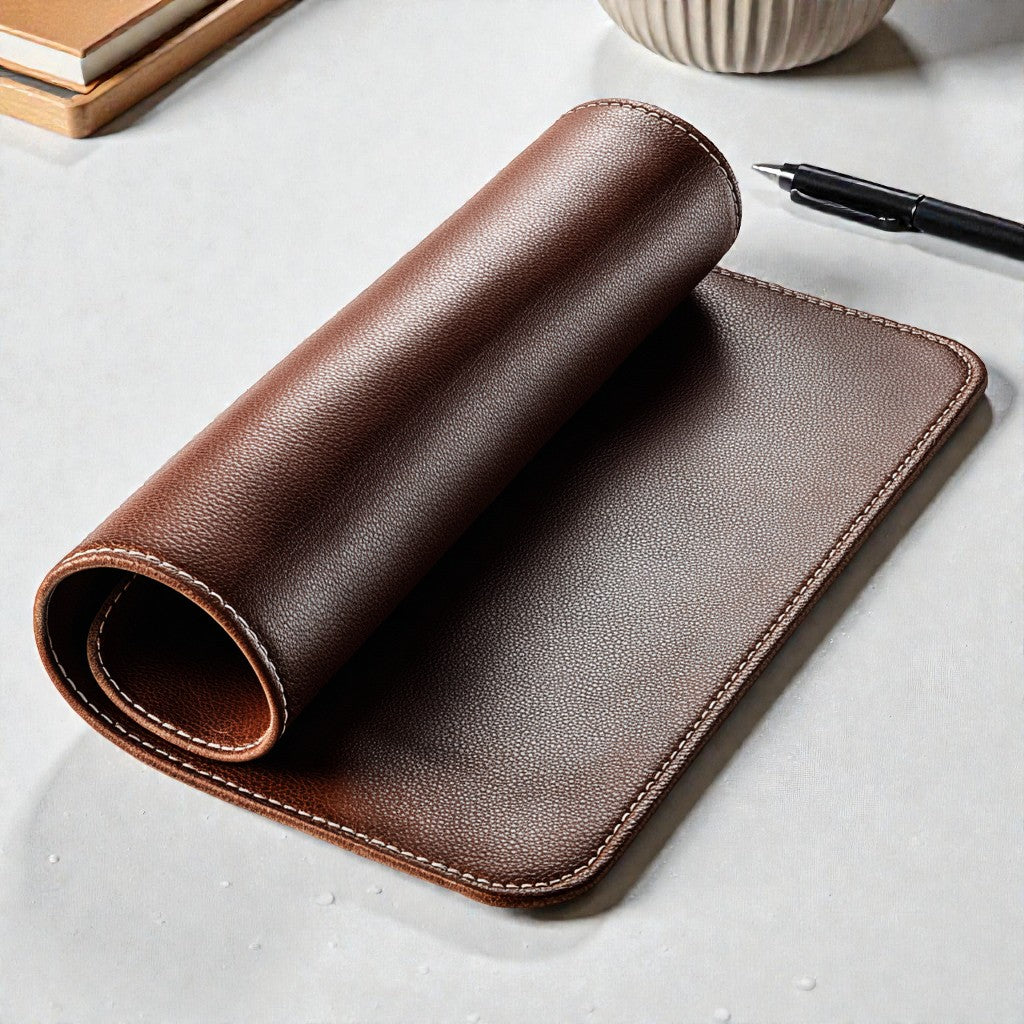 Dual-Sided Premium PU Leather Desk Mat